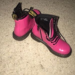 Hot pink Dr. Martens boots